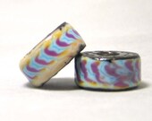 Green Blue Lampwork Glass Bead