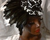 Perky Little Feathered Gothic Edwardian Hat