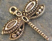 Dragonfly Charms Antique Gold Jewelry Making Supplies 190