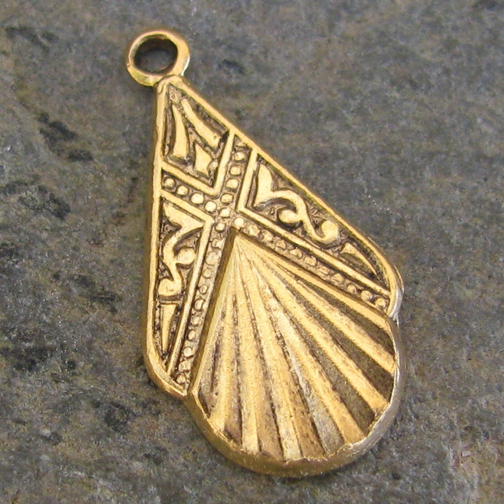 Earring Drops or Dangles Antique Gold Jewelry Findings 68 - 12 Pieces