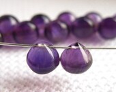 12 (6 pair) Amethyst 5.5-6.5mm smooth onion briolettes
