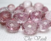 6 (3 pair) pink mystic quartz 8mm onion faceted briolettes