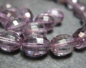 14 Pink Mystic Quartz 9-11mm barrel beads