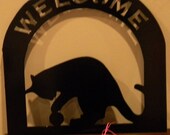 Cat Welcome Sign