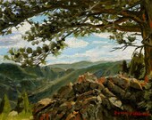 Landscape Painting - Rocky Mountain View II - 6" x 8" Oil
