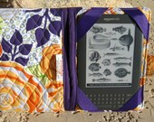 Kindle 3 eReader or Kindle Fire Cover Orange Roses and Purple Leaves
