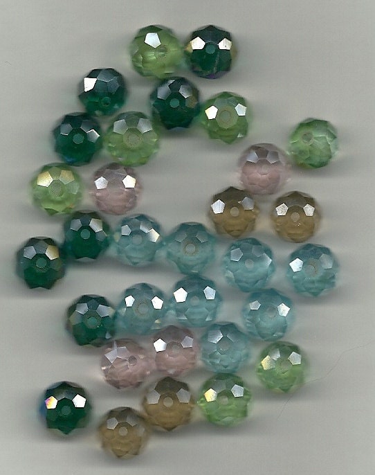 Drops of crystal Aurora Borealis crystal assorted 10 pieces