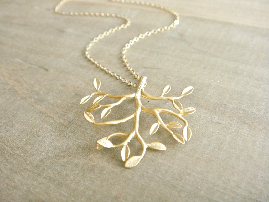 Tree of Life Necklace in Gold - Gold Filled Chain