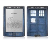 Amazon New Kindle 4 Skin Cover - Tardis Police Box GLOSSY MATTE LEATHER option