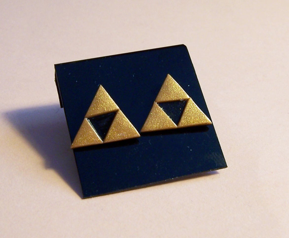 Legend Of Zelda triforce stud earrings