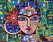 Kahlo Frida Art Print Poster Geometric Art