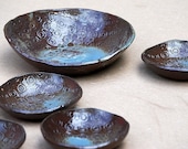 Decorative  Bowls set of five in brown and blue