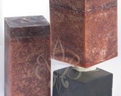 Clove Candle: Fragrant Dark Brown Clove Scented SQUARE Pillar Candle 3x4.5