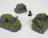 Overgrown Boulders SET - Warhammer Fantasy 40k Terrain Scenery wargames
