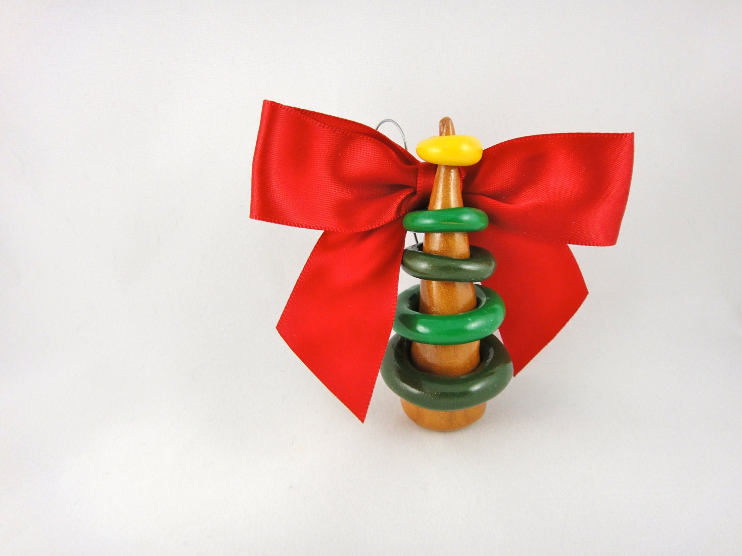 Christmas Tree of Rings Clay Ornament