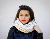 The Beginners Cowl Hand Knit in Fisherman Wool Blend - READY TO SHIP