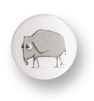 Eli the Elephant 1 inch pin
