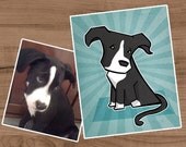 Custom Pet portrait from your photos Cats Dogs Bunnies Snakes