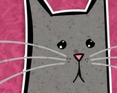 LouLou the Cat petfinder Shelter Feline Print 8.5 x 11