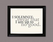 Harry Potter "I Solemnly Swear..." Marauder's Map Inspired Print