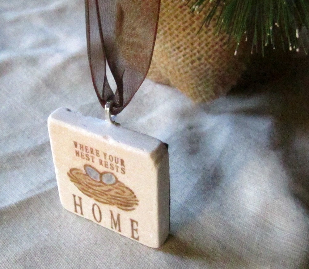Holiday Christmas Ornament, Home Nest, including Gift Box, Ready to Ship