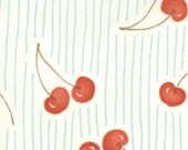 Giddy Fabric Cherries Surf Blue by Sandy Gervais - Moda Designer Fabric, Sale