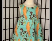 Treetop Birds Floral Reversible Wrap Dress 2T 3T