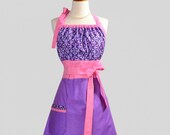 Cute Kitsch Apron . Modern Design in Michael Millers Purple Cowgirl
