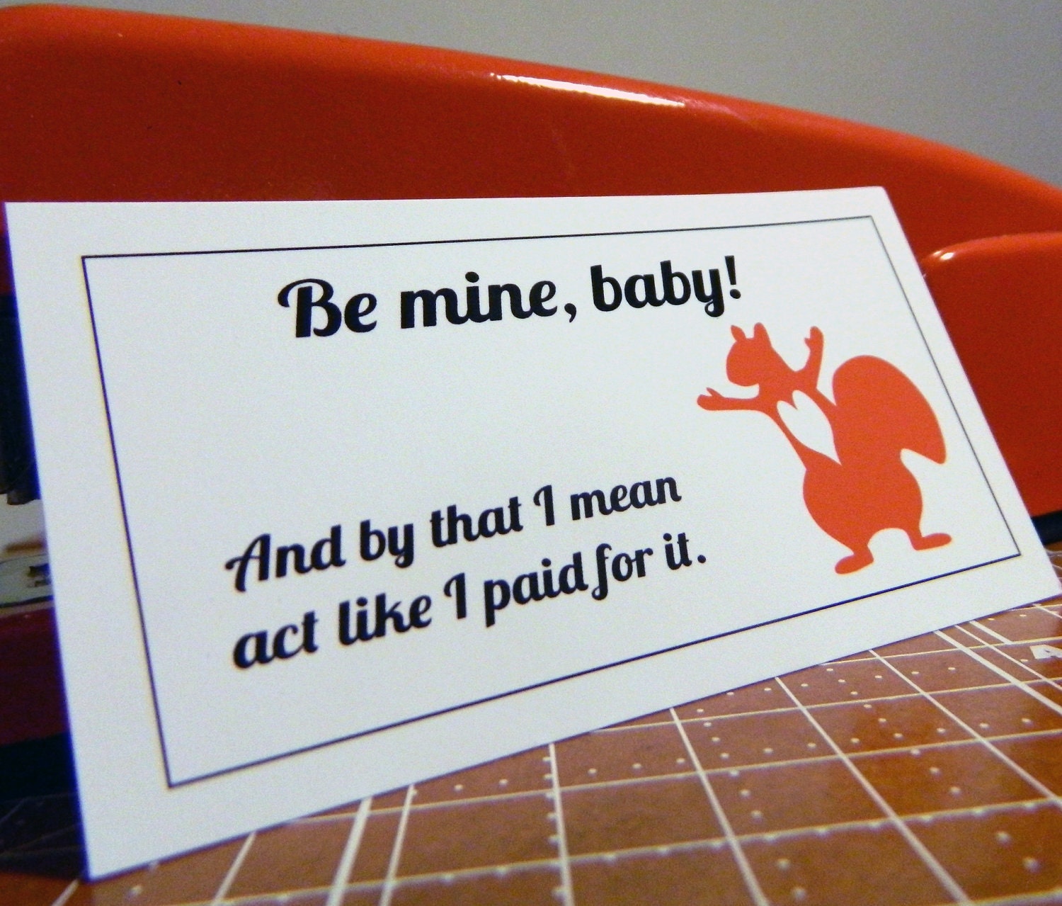 Sexy funny Valentine notes with squirrel - set of 8