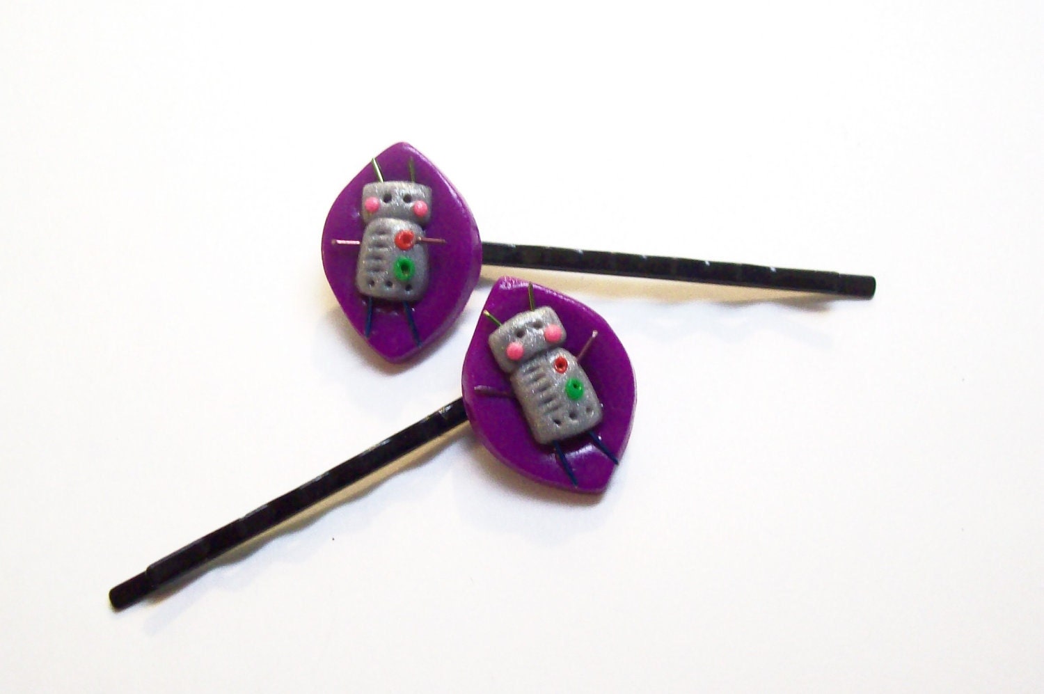 Robot Hair Pins FREE SHIPPING
