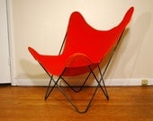 Knoll Hardoy Butterfly Chair - Mid Century Modern Orange B.K.F. Chair