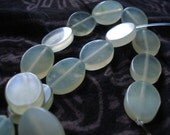Destash strand of oval irridescent beads