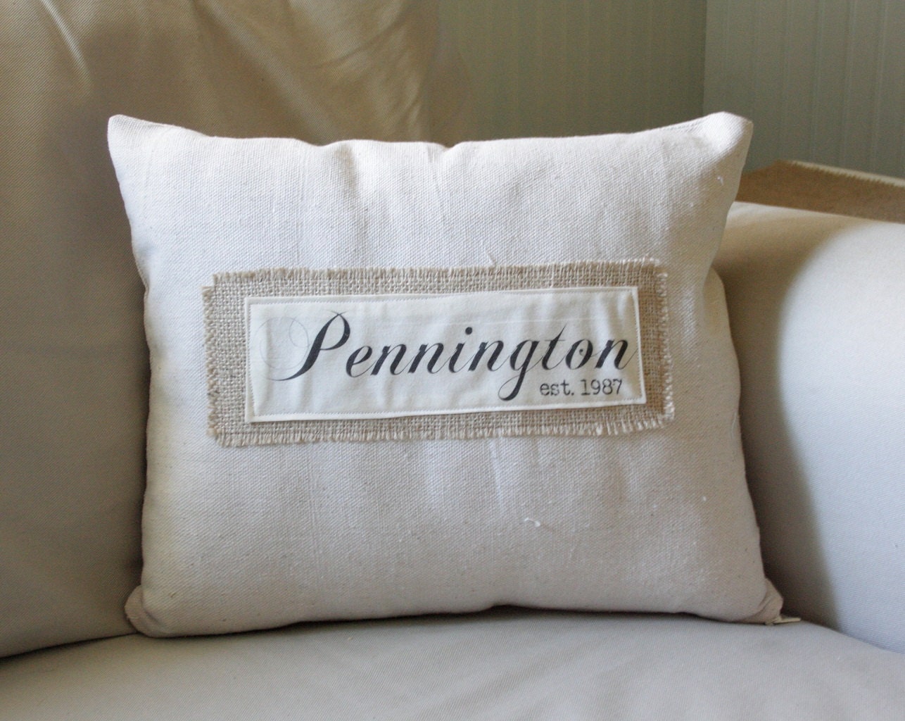 custom family name pillow cover
