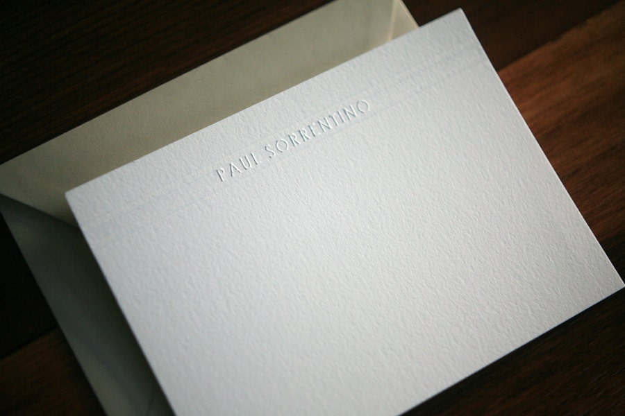 Letterpress Stationery -Fineline Custom Letterpress Notes