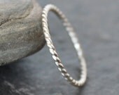 Twisted Sterling Silver Stacking Ring
