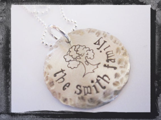 Family Tree Necklace - Personalized Jewelry - Sterling Silver