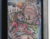 Bloodbath zombie undead horror gothic graveyard mirror compact
