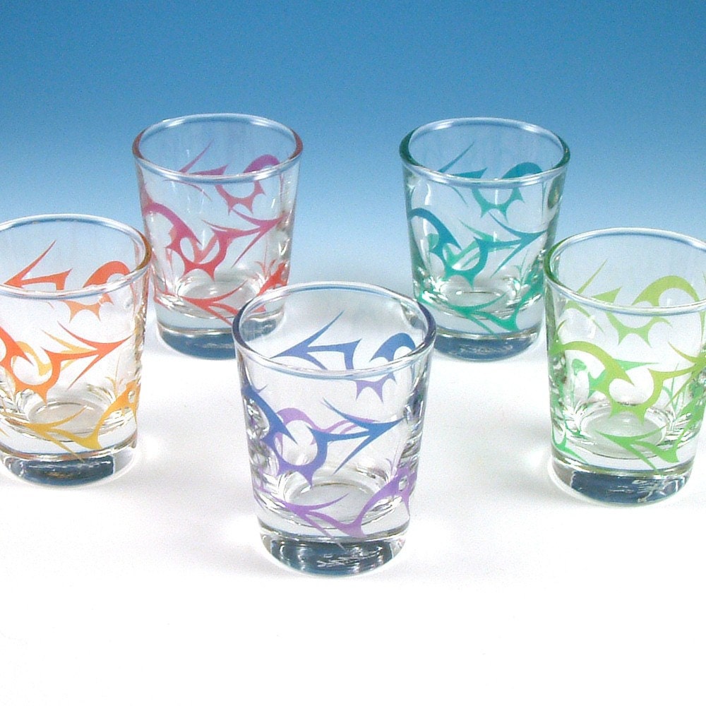 Tribal Arrows Shot Glasses - Set of 5