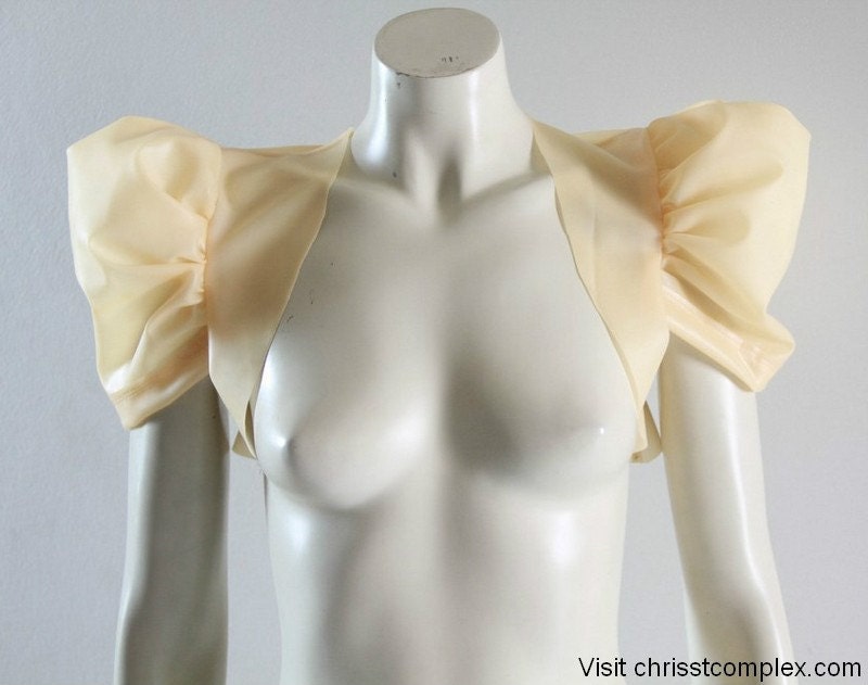 Lingerie Latex Shrug Puffs Bolero Nude Fetish Gothic Lady Gaga Cosplay Costume Steampunk-Chrisst -Special Online Price.