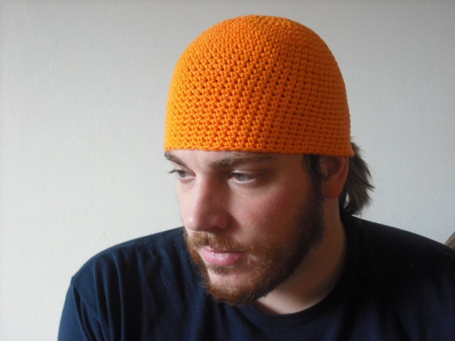 Crochet Beanie in Hunter Orange