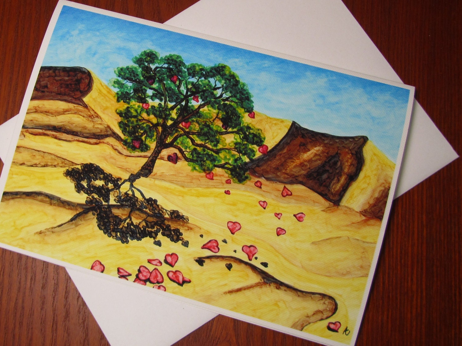 Heart Tree Card, Sand Dunes
