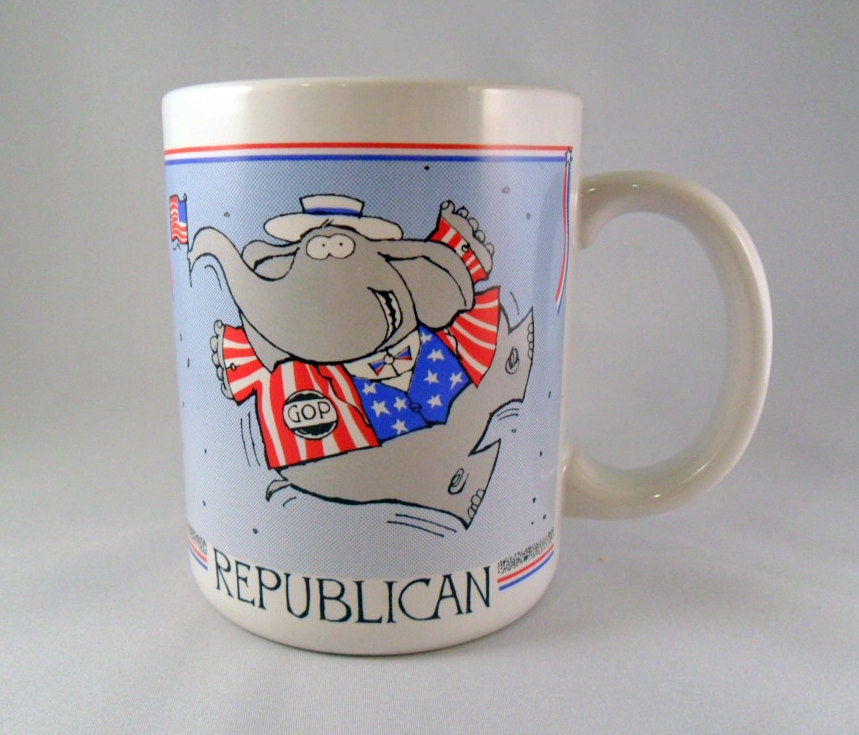 vintage republican elephant mug by Hallmark 80s