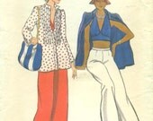 Vogue 9190 MIDRIFF HALTER TOP with Jacket and Pants, 1970s