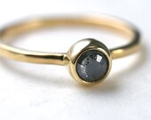 Rose Cut Gray Diamond Bloom - One Of A Kind