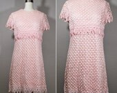 Vintage Dress / Beaded Evening Dress / Lace Dress / 1960s