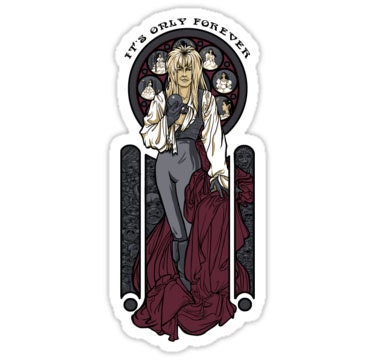 individual die cut Jareth Nouveau sticker
