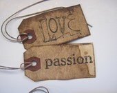 Valentine Tags, Primitive, Love, Label, Set of 7, cssteam, ofg team