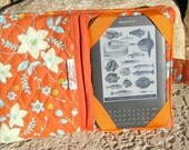 Kindle 3 eReader or Kindle Fire Cover Orange and Cream Paperwhites