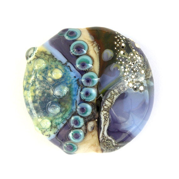 Wishing Stone 4 - Handmade Lampwork Glass Focal Bead by Sarah Hornik