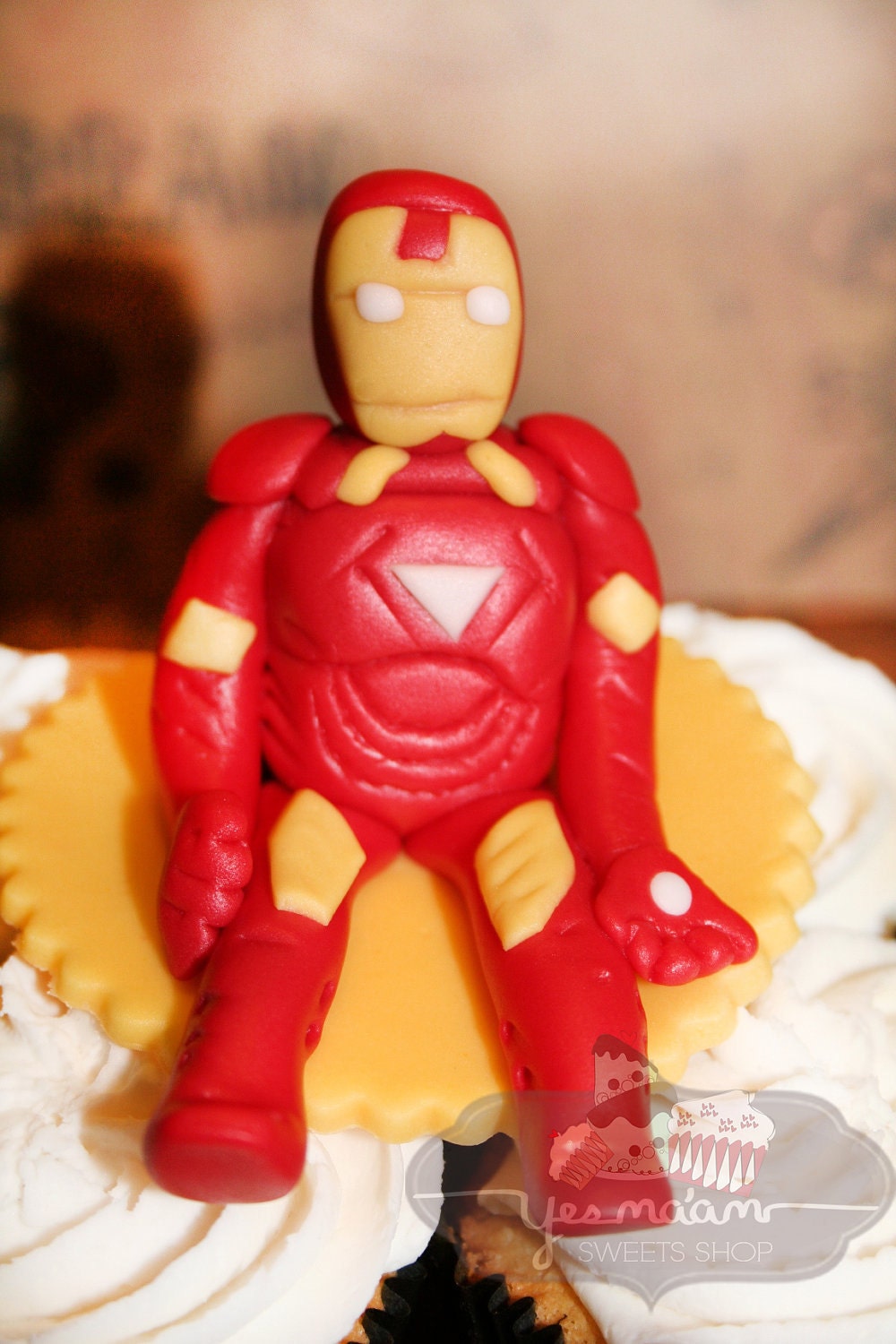 Iron Man Figurine Fondant Cake Topper
